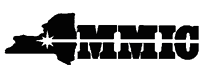 Midstate Mutual Insurance Company logo, black print, the state of New York with a starburst and line going through the middle MMI in black letters