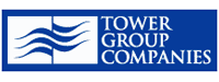 Tower Group Companies logo blue background, white text