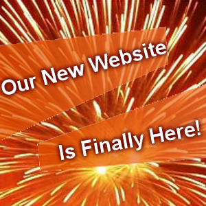 Orange and yellow background with fireworks bursting in the background and white lettering
