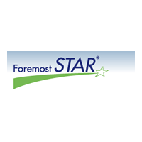 Foremost STAR logo, blue lettering with a green shooting star