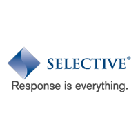 Selective Response is everything logo, white background with blue and grey letters, blue diamond with an S curve in it.